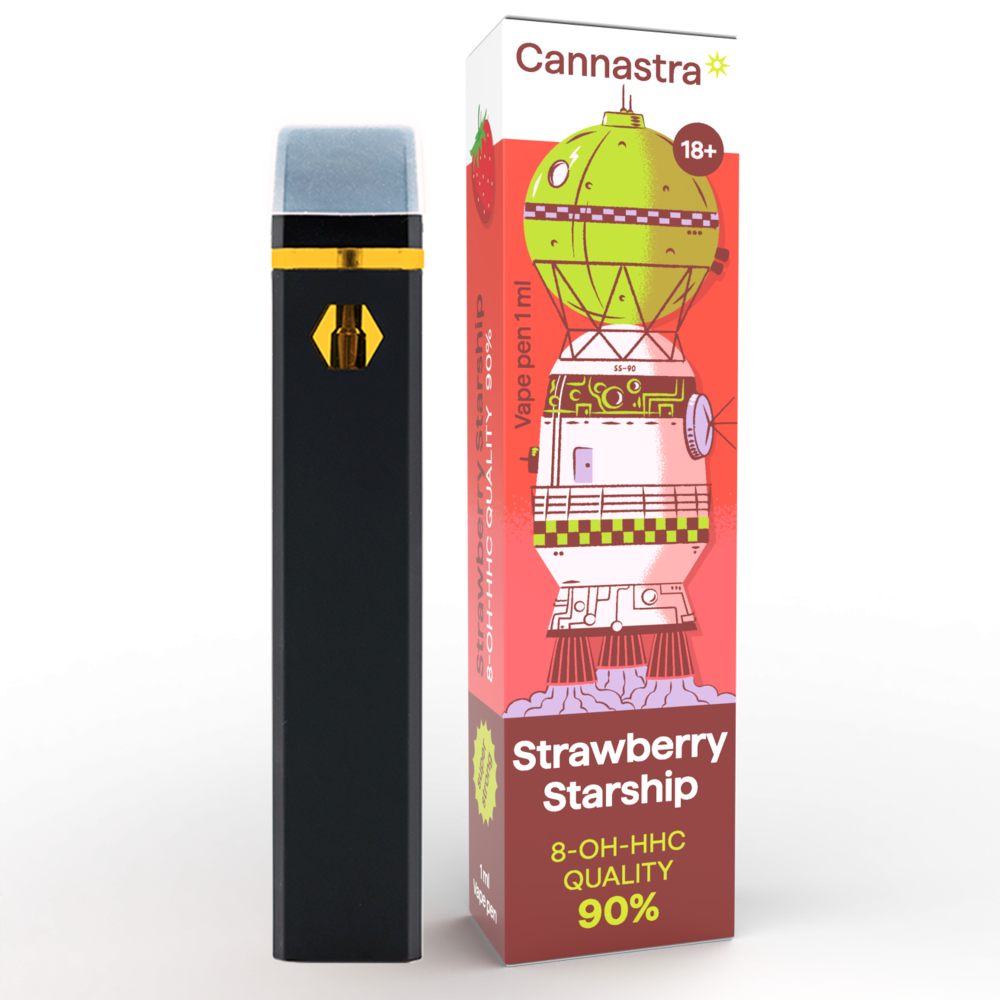 Strawberry Starship 90% 8-OH-HHC - Cannastra -  1ml - Vape